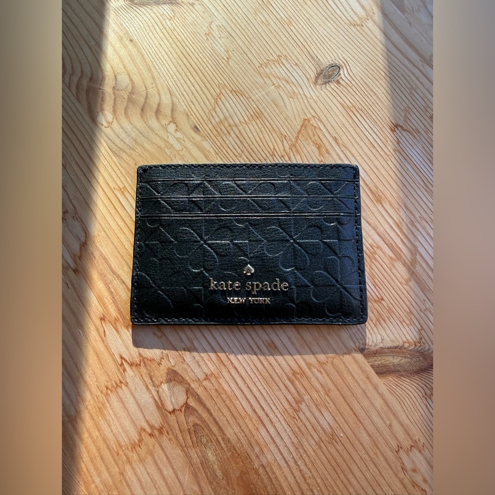 Kate Spade Black Embossed Card Holder